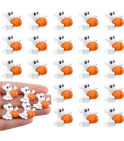 10pcs Mix DIY Halloween Series Resin Charms Flatback Ghost Pumpkin Cabochon RAND