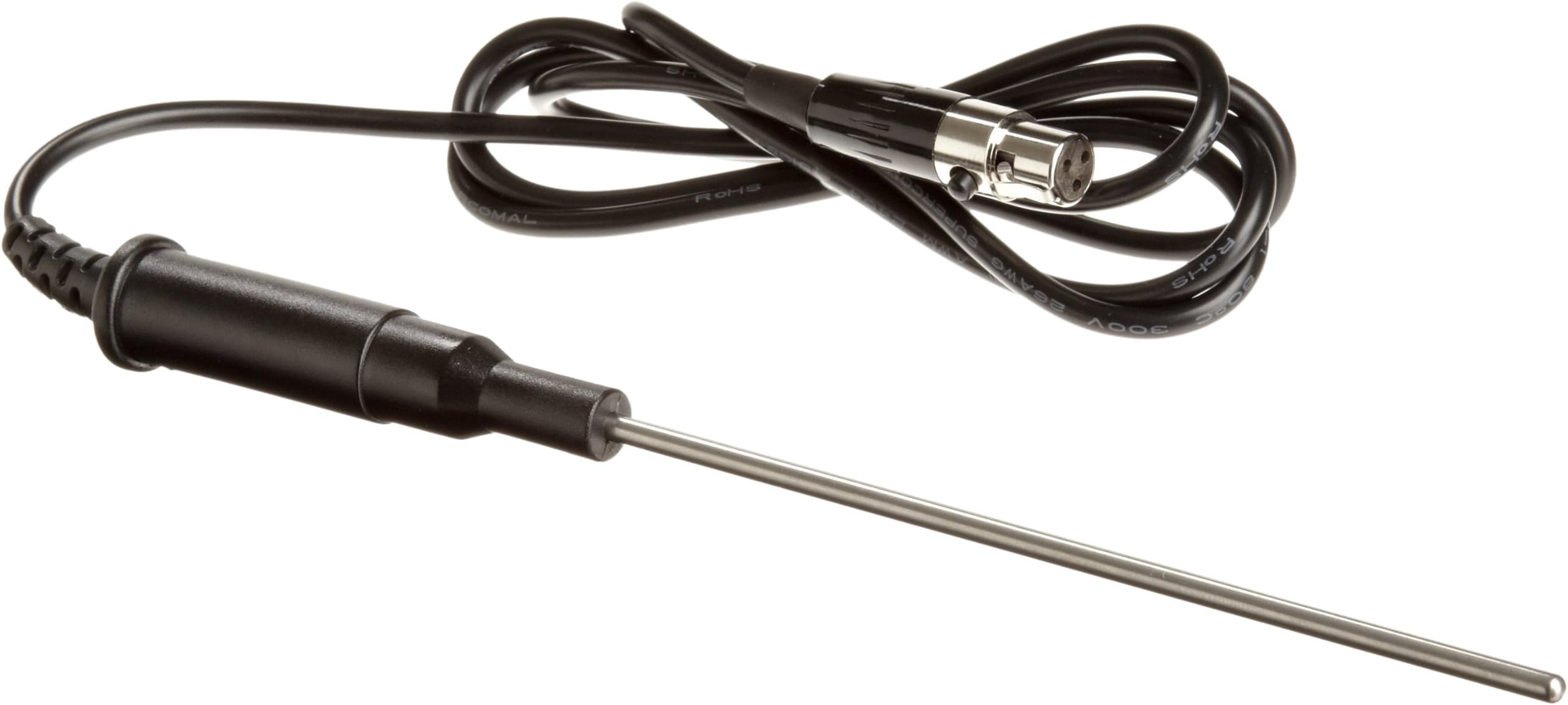 Oakton WD-35626-60 General Purpose Probe for Acorn Temp 6 RTD Thermometer, -50.0 to 150°C / -58 to 302°F, 3 ft Cable, 316 Stainless Steel Sheath