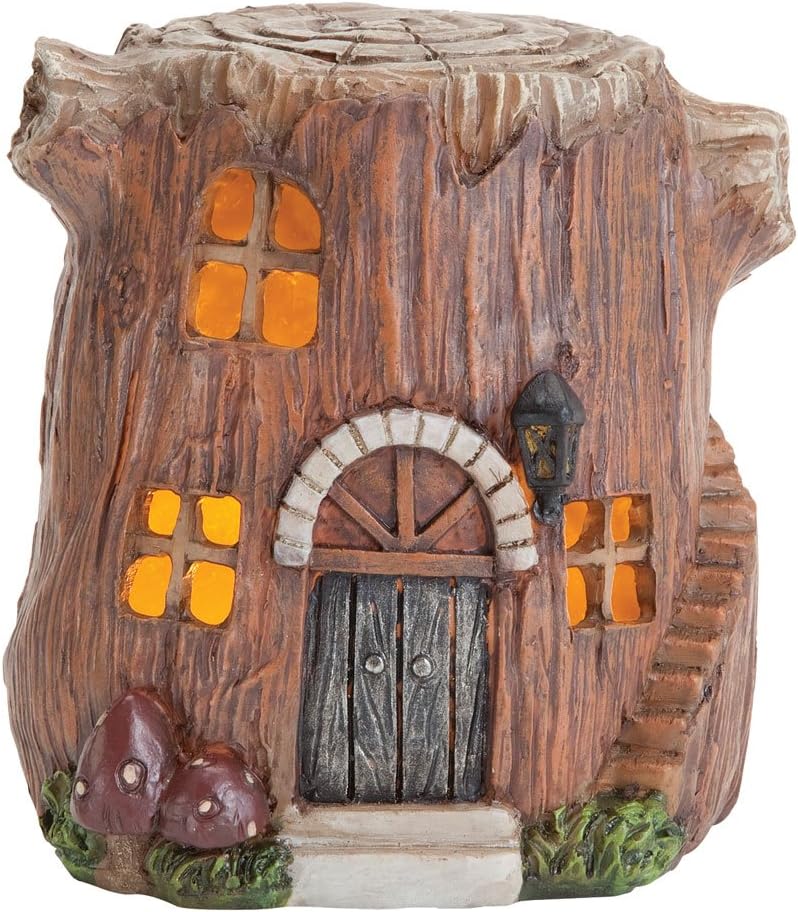 Best miniature fairy garden solar stone door