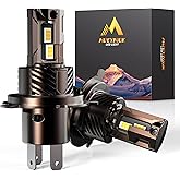 MUEYNIUK Upgraded H4/HB2/9003 LED Headlight Bulbs, 32000LM Super Bright H4 Fog Light, 600% Brighter 6500K White, No Adapter R