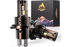 MUEYNIUK Upgraded H4/HB2/9003 LED Headlight Bulbs, 32000LM Super Bright H4 Fog Light, 600% Brighter 6500K White, No Adapter R