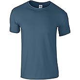 Gildan Mens Short Sleeve Soft-Style T-Shirt (M) (Indigo Blue)
