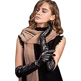 YISEVEN Women’s Long Leather Gloves Opera Length