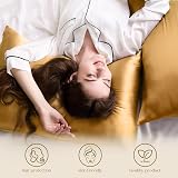 ZIMASILK 100% Mulberry Silk Pillowcase 6A 19 Momme 600TC Golden 50x75cm view 4