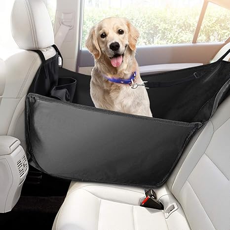 Focuspet Hunde Autositz, Einzelnsitz für Rückbank, Ideale Hund Autositzbezug für Haustier Hundedecke Auto Wasserdicht Abriebf