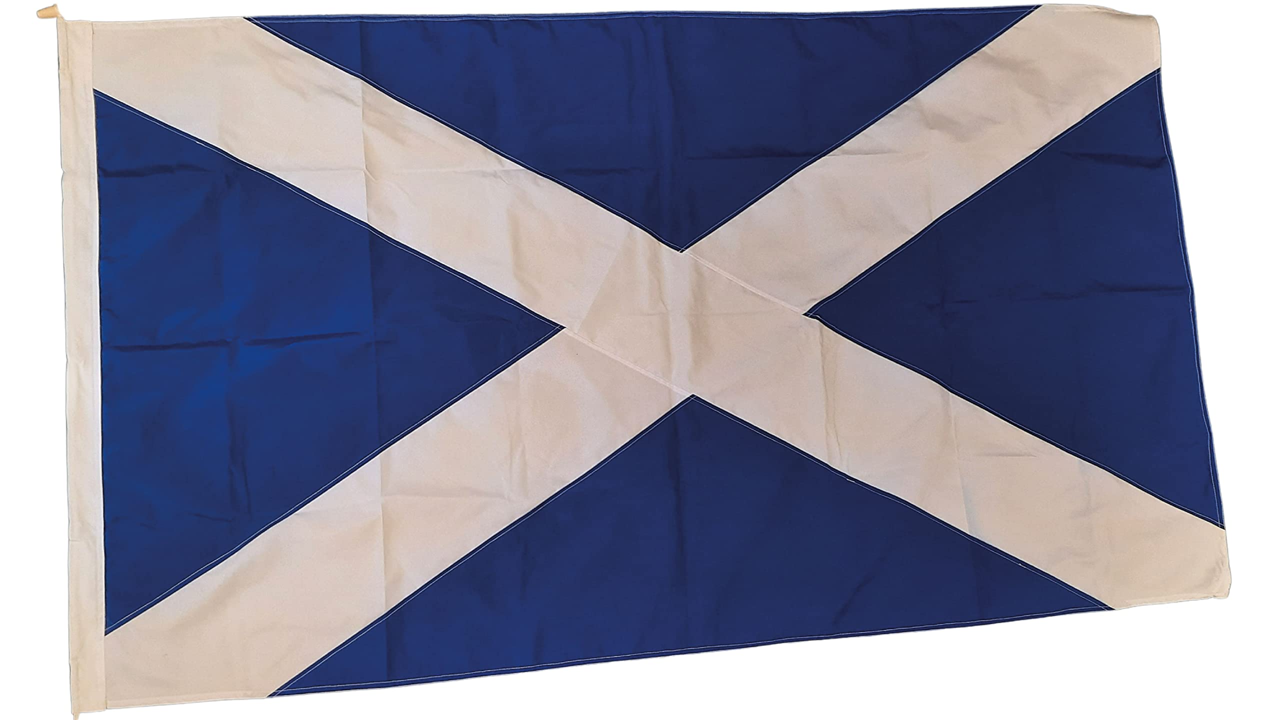 NWFlags Sewn Scotland Flag | 5ft x 3ft Rope & Toggle | 5x3 Stitched Saltire St Andrews Flag