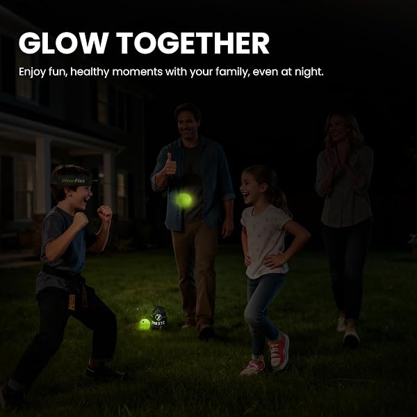 GLOWFLEX™ REFLEX BALL WITH COUNTER APP, GLOW-IN-THE-DARK | TEKXYZ® ONLINE COMMUNITY FOR BOXING BALL, IDEAL FOR COORDINATION, STRESS RELIEF, HOME WORKOUTS & FITNESS | STOCKING STUFFER GIFT FOR ALL AGES