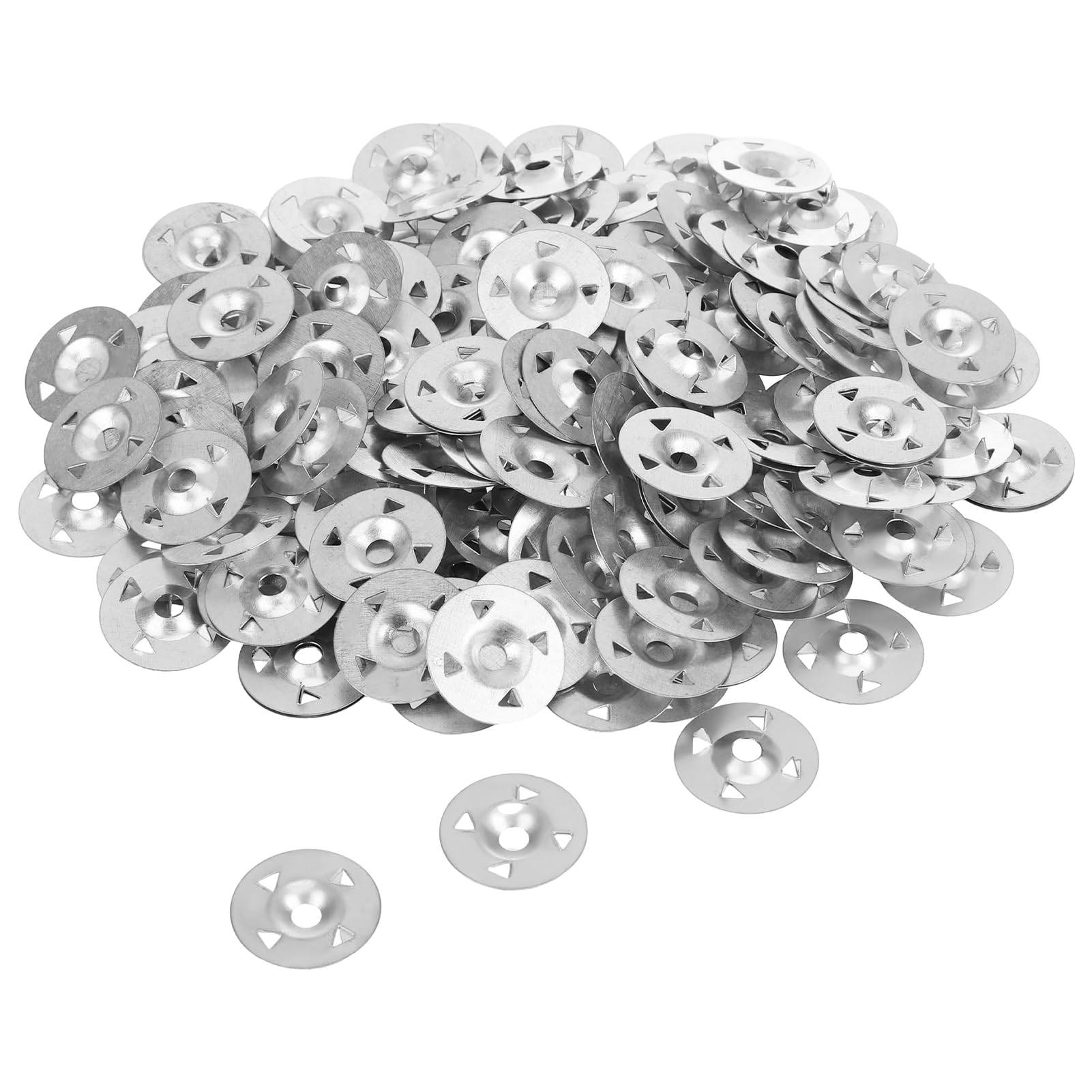 Vyuwast 400 Pcs Easy Fix Washers Insulation Washers 28mm Nail Gaskets Claw Washer for Screws Thermoboard Gypsum Board Extruded Plasterboard