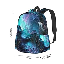 Muxxirt Daily Backpack Beautiful Galaxy Cyan nebula