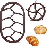 ZWLIYCHN Kaiser Roll Stamp 2Pcs Bread Roll Stamp Bread Dough Press Mold Bread Press Stamp Baking Stamp for Bread Hand Maker Mold for Baking Supplies