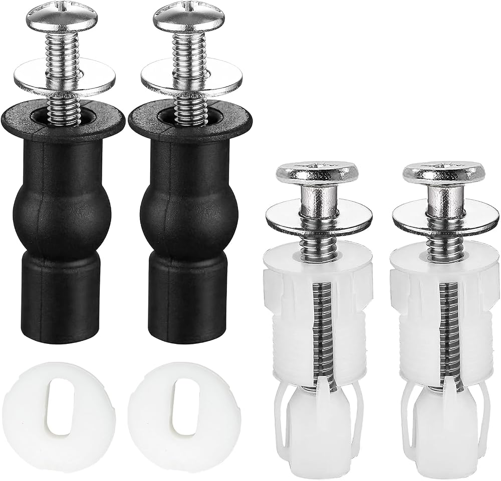 ZFYQ Toilet Seat Fittings 4 Pcs Expansion Screws Universal Hinges Bolts