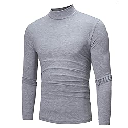 Mens Half Turtleneck Long Sleeve Pullover Basic