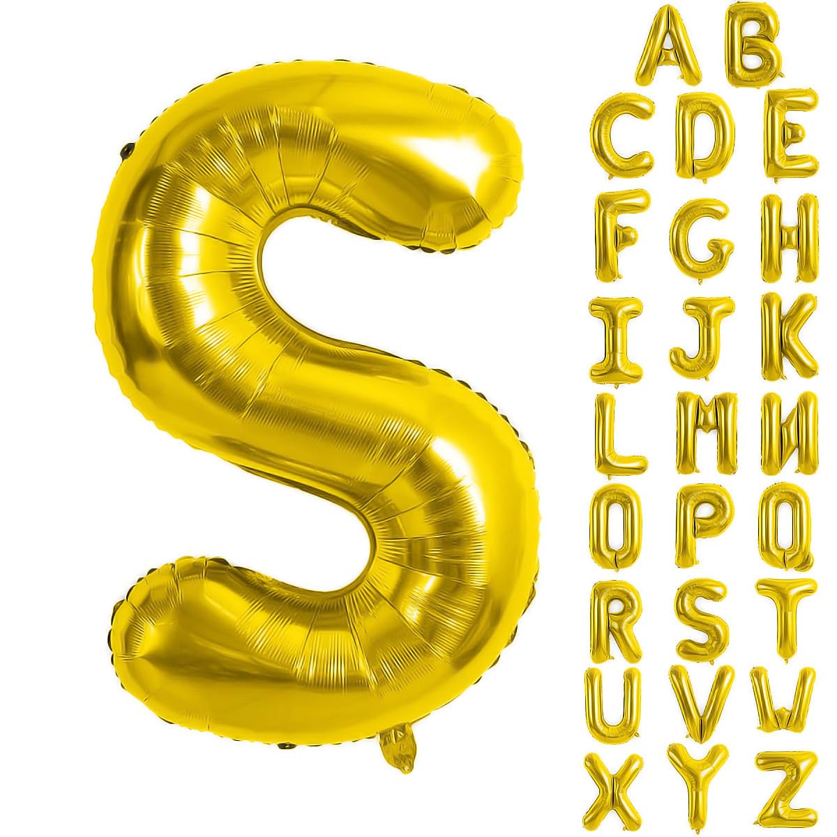 Photo 1 of Gold Letter Balloons 40 Inch - Jumbo Mylar Foil Helium Big Party Balloon for Birthday Wedding Anniversary Party Decorations/Letter S YUNSHANGMO