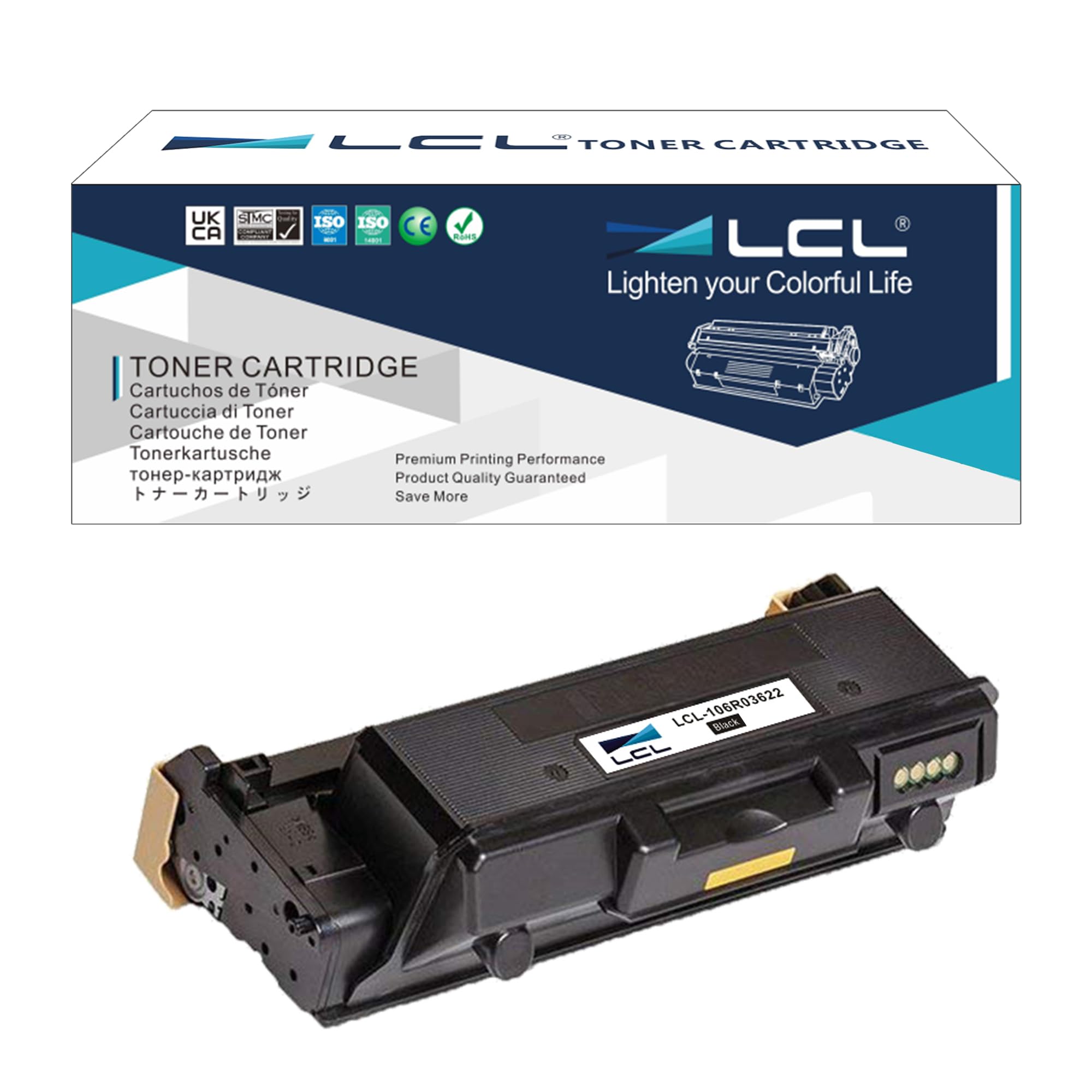 Photo 1 of LCL 3330 3335 3345 Toner Cartridge Replacement for Xerox WorkCentre 3335 3345 Phaser 3330 8500 Pages 106R03620 106R03622 WorkCentre 3335 3345 3345VDNi 3330DNi 3335DNi 3345DNi (1-Pack Black)