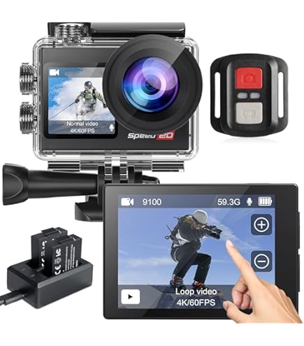 Caméra Action ODDV 4K 30MP étanche 40m - Double écran WiFi Avec Télécommande