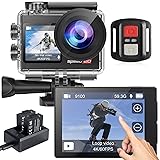 Hiicam Action Camera 4K60FPS 20MP with Touch Screen