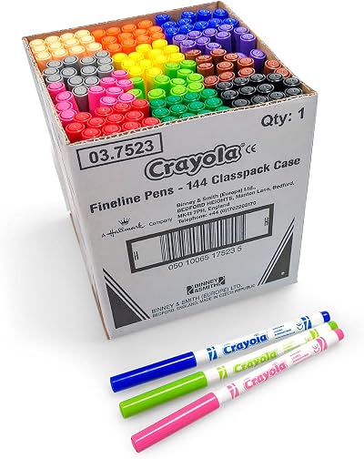 CRAYOLA SuperTips Washable Fineline Markers Assorted Colours 144 Pack