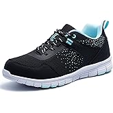 SPIEZ Lightweight Composite Toe Safety Shoes for Women, Non-Slip Puncture Proof Work Shoes for Ladies, Breathable Safety Toe Sneakers for Work and Daily Wear