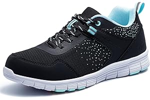 SPIEZ Lightweight Composite Toe Work Shoes for Women, Comfotable Puncture Proof Safety Shoes for Ladies, Breathable Fashion Sneakers for Work and Daily Wear