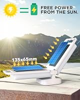 Lepwings Solar Camping Lantern 6000mAh USB-C Rechargeable 80H IPX4 Dim, 1 Pack view 2