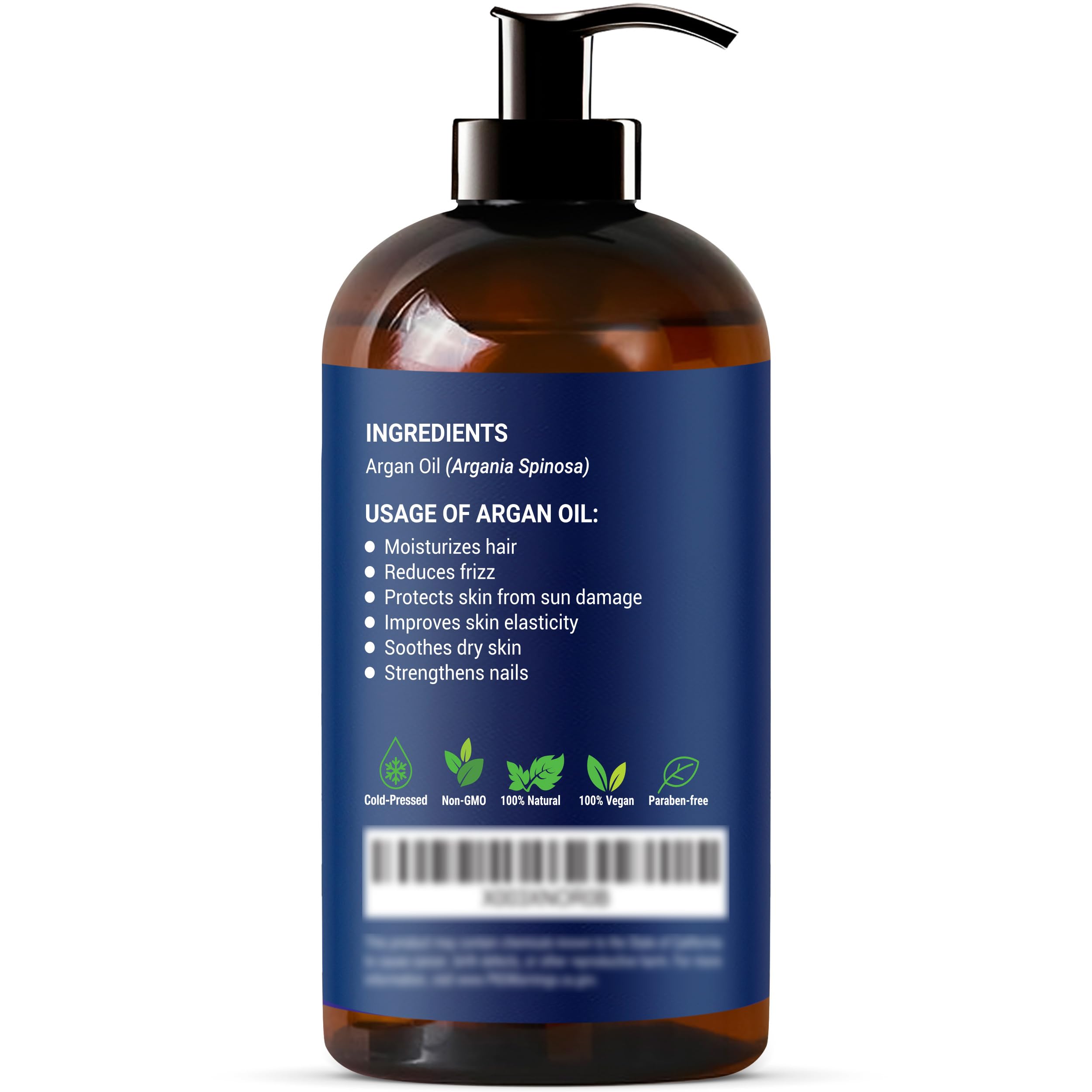 Argan Oil for Hair Growth 8 fl oz - 100% Natural Moroccan Argan oil for Face, Body, Skin and Nails - Aceite de Argan