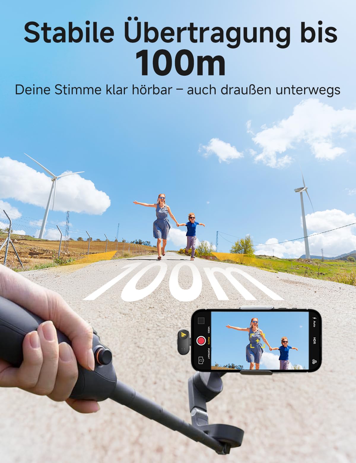 MAONO Kabelloses Handy Mikrofon - USB-C Wireless Mini Mikrofon für iPhone 17/16/15 Android, 4 Level Rauschunterdrückung, KI Stimmenwechsel, 30h Laufzeit, Mic für Vlog, YouTube, Aufnahmen, Wave T1 Mini 7