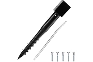 LADECH Premium No Dig Ground Anchor - DIY Screw in Stake - 27 Inch - Fits Standard 4x4 Post - Great for Mailbox and Fence Posts (Set of 1)