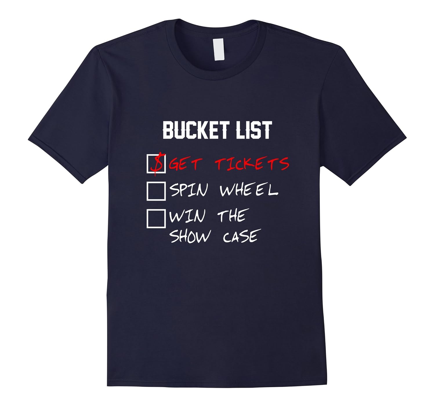 Bucket List Win the Showcase Come on Down Game Show T-Shirts-ANZ