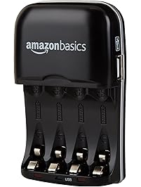 AmazonBasics Ni-MH AA & AAA Battery Charger with USB Port