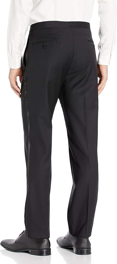 calvin klein black solid modern fit tuxedo jacket