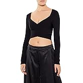 Forever 21 Womens Sweater-Knit Crossover Crop Top