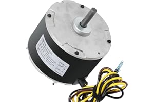 TEPU 5KCP39BGS069S Condenser Fan Motor, 1/10HP 1100RPM 208-230V AC Fan Motor, Condenser Fan Motor Replacement for fasco#G3907, ge3907, genteq#3S001, Dayton#6DLL0, with Capacitor
