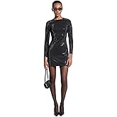Michael Kors Womens Rhinestone Long Sleeve Mini Dress