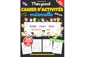 Mon grand cahier d'activités maternelle: de 4 à 6 ans | Apprendre en s'amusant | 200 activités dans le respect des programmes