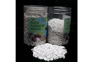 4lb Rock Tumbling Ceramic Filler 1/8" x 1/4" Small Cylinder Ceramic Tumbler 4lb for Use in Rotating Cups