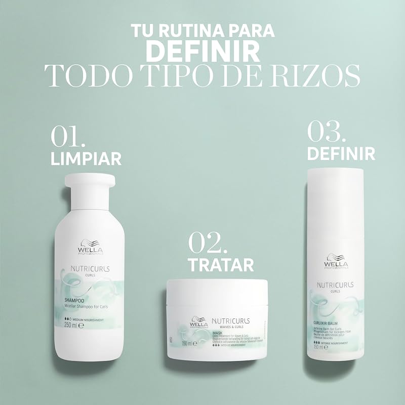 NUTRICURLS Curlixir Curl Defining Cream Sem Enxaguamento - Com Óleo de Jojoba, 150 ml