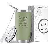 DLOCCOLD Thank You Gifts for Coworkers, Valentine's Day, Appreciation Gifts for Employees, Coworkers, Teachers, Friends, Thank You for Being Awesome Tumbler