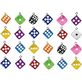 Fundiyoug Resin Ice Cream Flower Dice Pendant Charms Colorful DIY Pendant Making Charm for Bracelet Necklace Earrings Keychain Craft