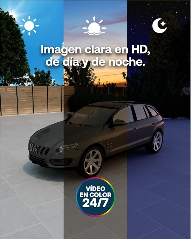 Essential 3 HD - Cámara de vigilancia para Exteriores, Color Negro