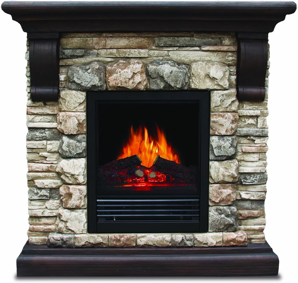 Quality Craft Somp 2100 Electric Fireplace Heater With 750 Watt To