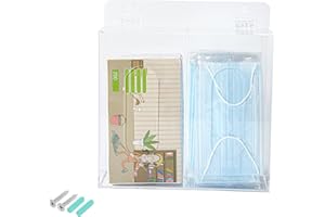 Clear Acrylic Glove Box Holder, Wall Mounted Glove Dispenser, Hairnet Shoe Cover Dispenser (for 2 Boxes)