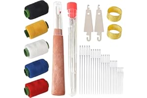 41Pcs Sewing Tool Set, Portable DIY Hand Made Sewing Kit with Big Eye Steel Needles, Thread, Thimbles, Seam Ripper, Needle Th