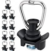 US Cargo Control Black L Track Stud Fitting with D Ring, Use with L Track Rails in Your Van, Truck Or Trailer to Create Instant Tie-Down Anchor Points, Working Load Limit of 1,333 Pounds, 10 Pack