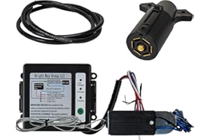 The Trailer Parts Outlet - Complete Trailer Electric Brake Wiring Kit with a 16-Foot Cable, 12 Volt Breakaway Kit, 7 Way Plug, and Weather-Resistant Battery Box