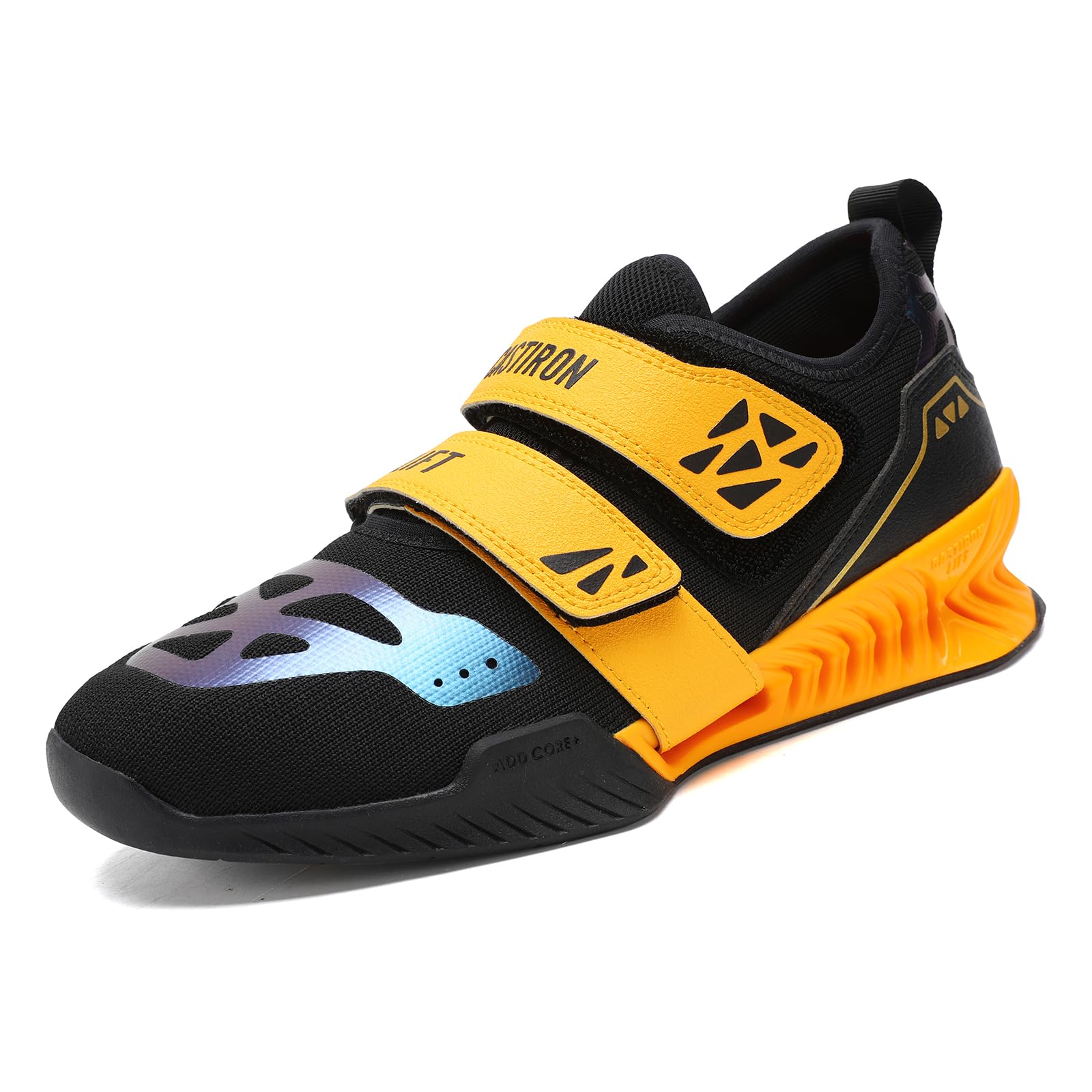 Nordcore Weight Lifting Shoes Force Black, Powerlifting & Bodybuilding Shoes, Squat Shoes, Black, 6.5 UK