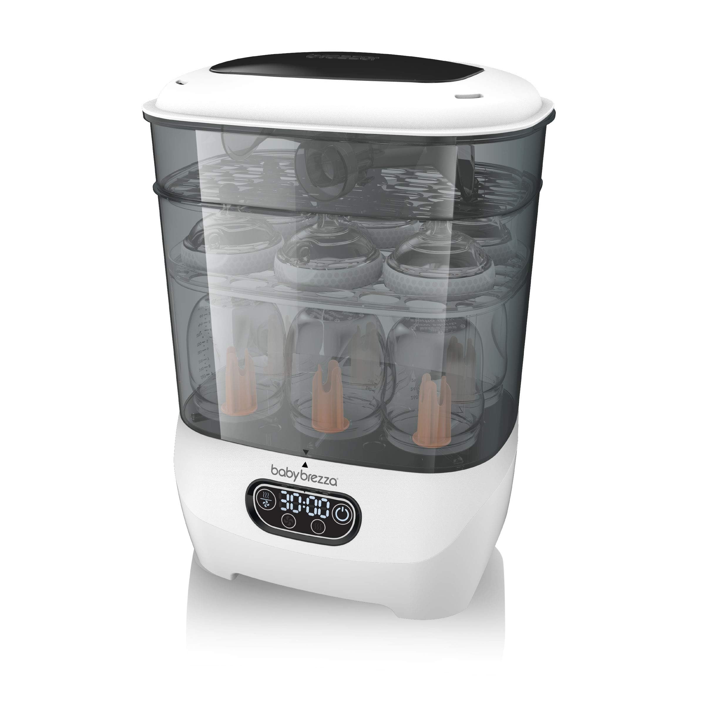 Baby Brezza Bottle Sterilizer and Dryer Advanced – 33% Faster - Largest Capacity Steam Sanitizer - Universal Sterilization Machine for All Bottles + Pump Parts - HEPA Air Filter