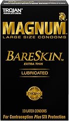 Trojan Magnum Bareskin Large Size Condoms - 10 Count