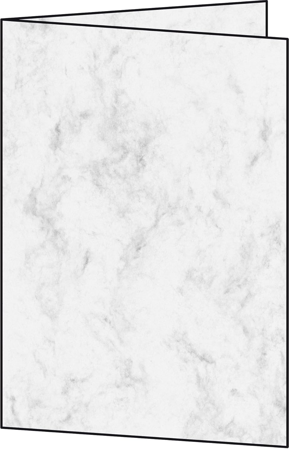 SIGEL DC641 Marbled DIY greeting cards, A6 (A5), 185 gsm, Grey, 25 Pieces, A6/A5
