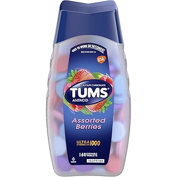 Amazon Com Tums Ultra Strength Assorted Berries Antacid Chewable tums ultra strength assorted berries antacid chewable tablets for heartburn relief 160 count