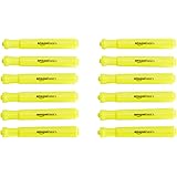Amazon Basics Tank Style Highlighters - Chisel Tip, Yellow, 12-Pack